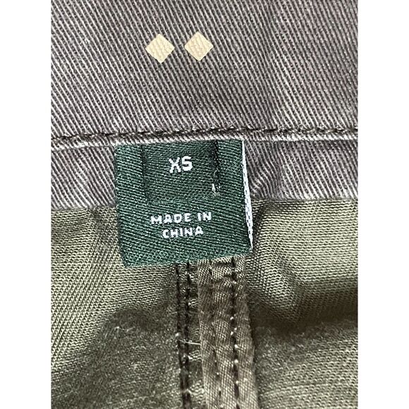 J.Crew Relaxed Boyfriend Field Jacket Women’s XS Brown Olive Cotton Snap Front - Picture 4 of 10